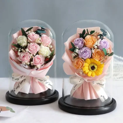 Forever Rose in Glass Dome